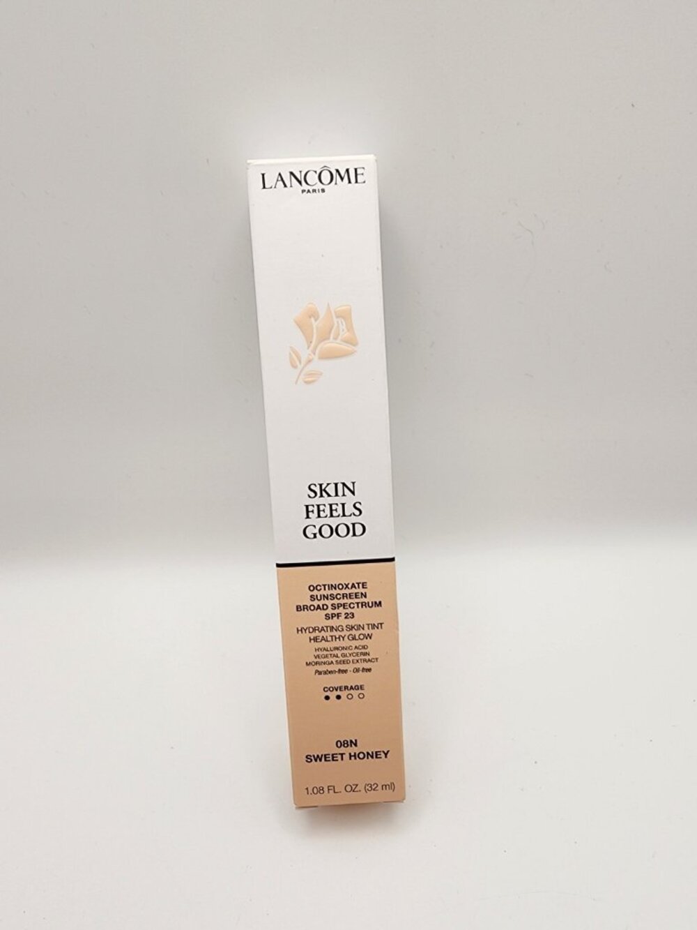 Lancome Skin Feels Good Hydrating Skin Tint SPF 23 08N Sweet Honey 1.08oz NIB
